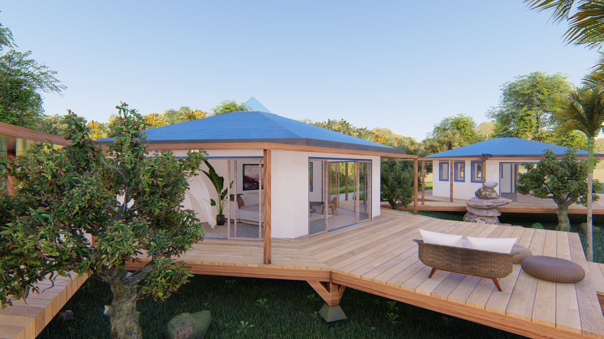 North Shore Yoga EcoRetreat. Elevated ecoliving and low impact harmony. Eco-Vida Designs portfolio photography. Ecological architecture and eco luxury design.