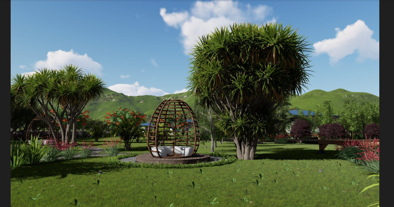 Eco-Vida Designs studio gallery: ecoresort landscapes, sacred geometry yoga shalas, tropical pods and pavilions, passive climate design studies, and eco hospitality inspiration from work in Costa Rica, Hawaii, the United States, and Portugal. (4)