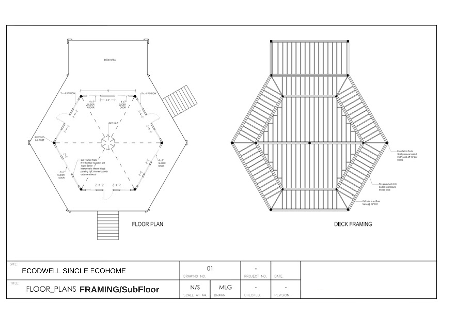 Eco-Vida Designs plan preview: single eco home floor plans, efficient footprint, clear circulation, adaptable rooms, one-structure eco residence. Licensed plan package.
